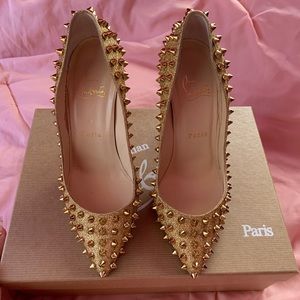 *SOLD* Christian Louboutin Gold Follies Spike